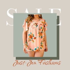 Beautiful and Vibrant Women's Plus Size Casual Floral Fashion Top ✨️ 💖